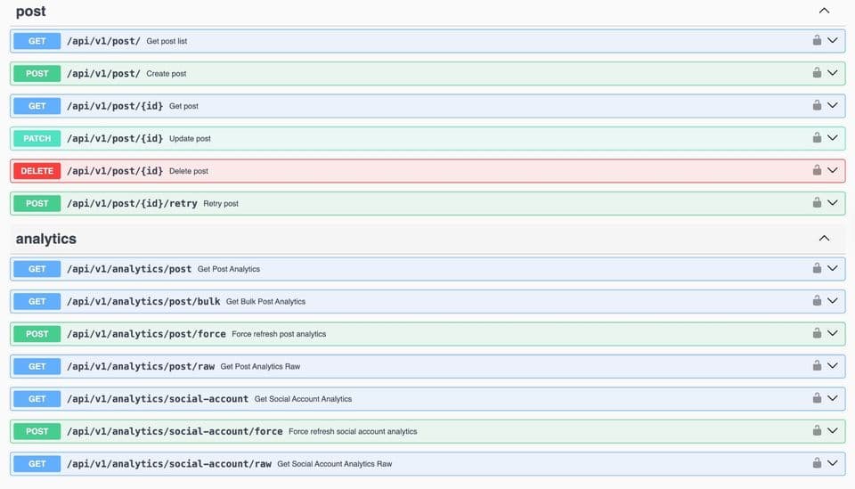 bundle.social API Swagger - Post and Analytics Endpoints